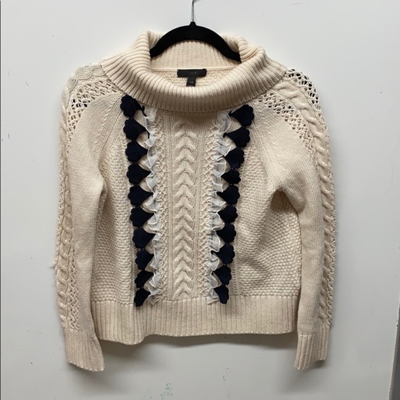 Jcrew white knit long sleeve turtleneck - Picture 2 of 5